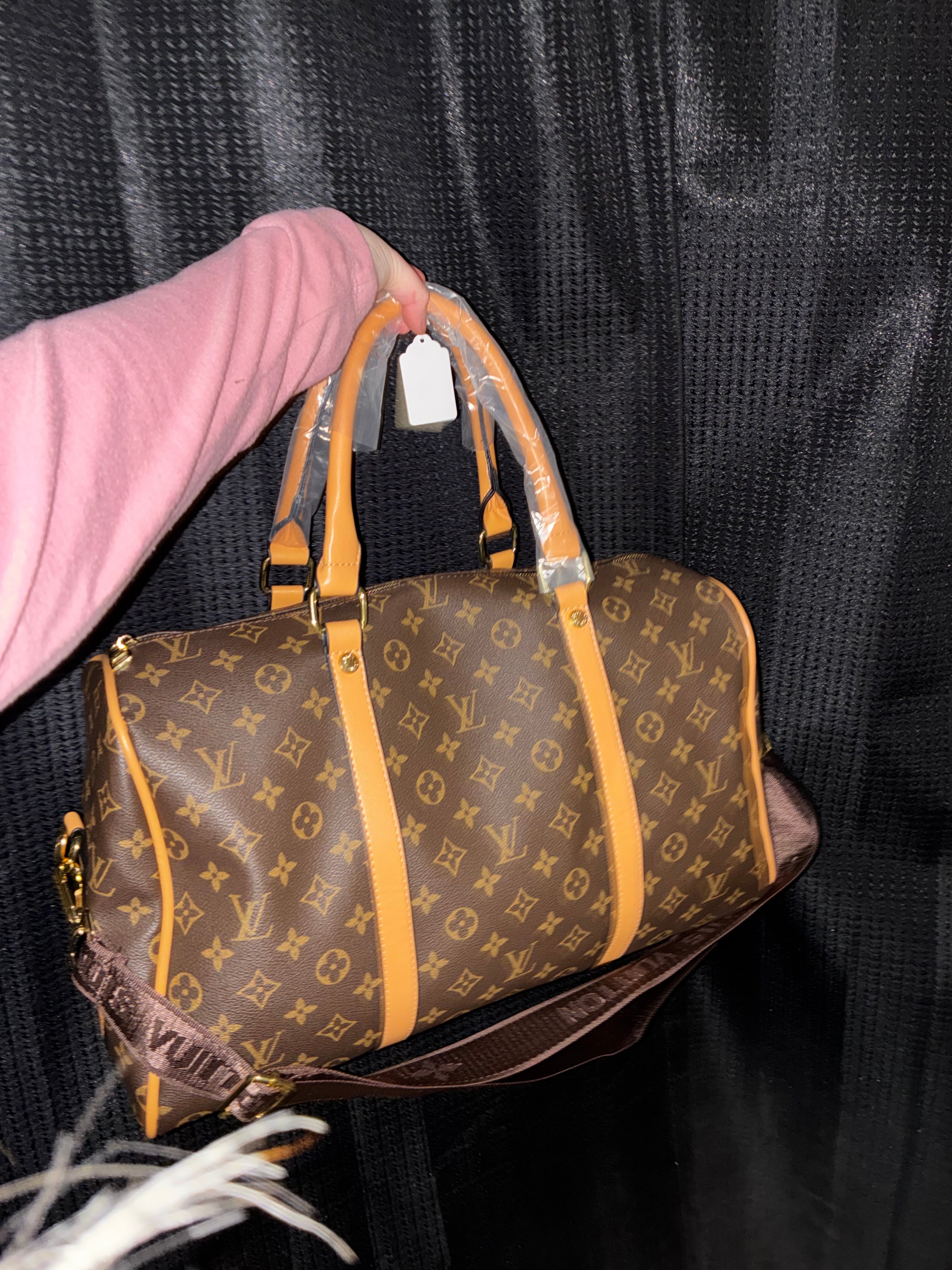 LV monogram duffel bag brown and tan